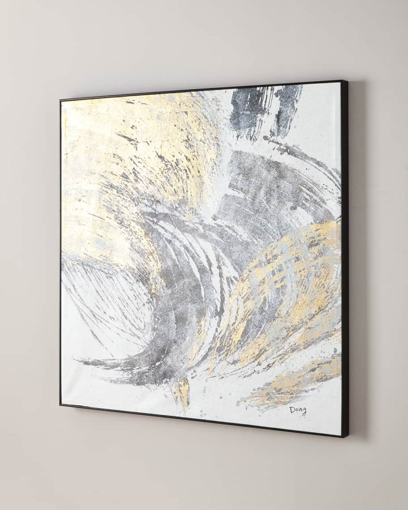 Evolet Golden Wave Painting - Luxury Living Collection