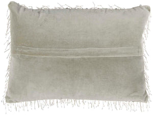 Demetria 10" x 14" Silver Throw Pillow - Elegance Collection