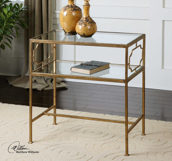 Dahlia Gold Accent Table