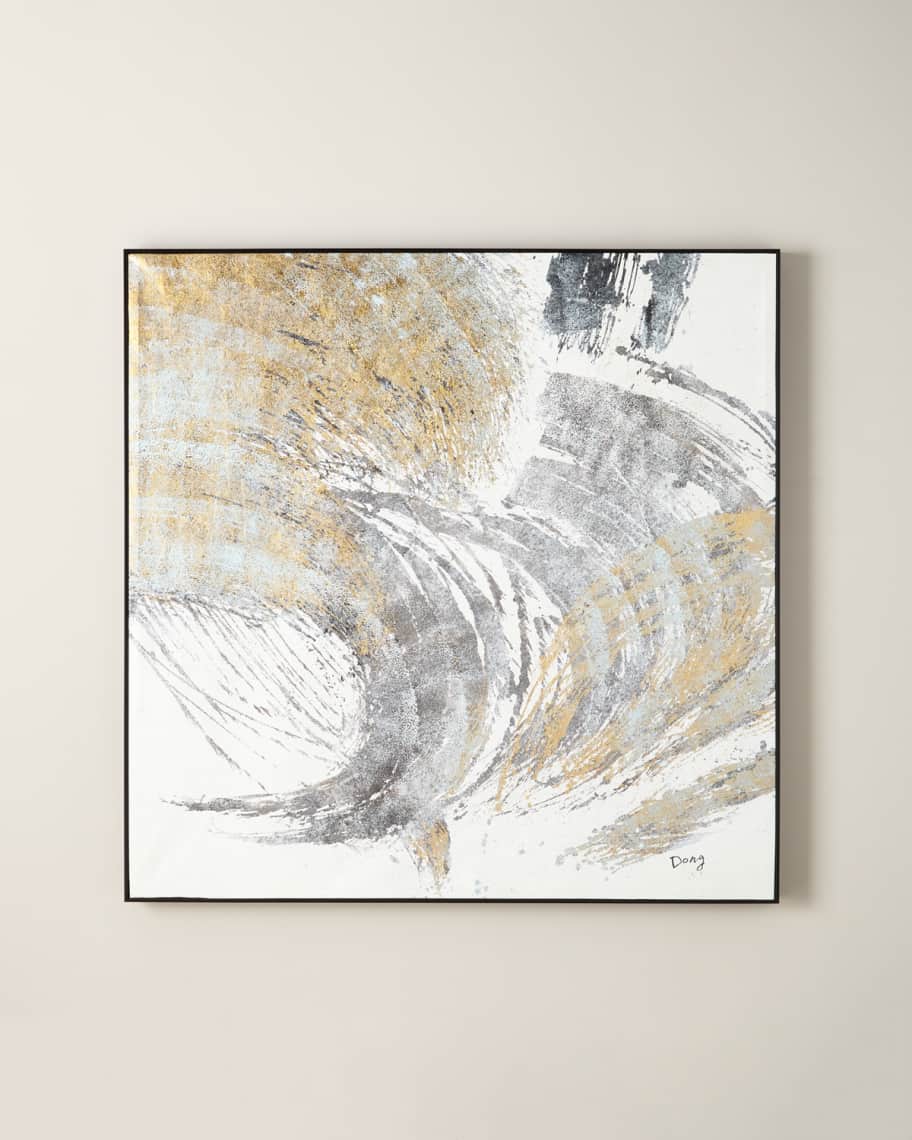 Evolet Golden Wave Painting - Luxury Living Collection