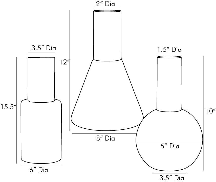 Devyn Smoke Luster Vases (Set of Three)