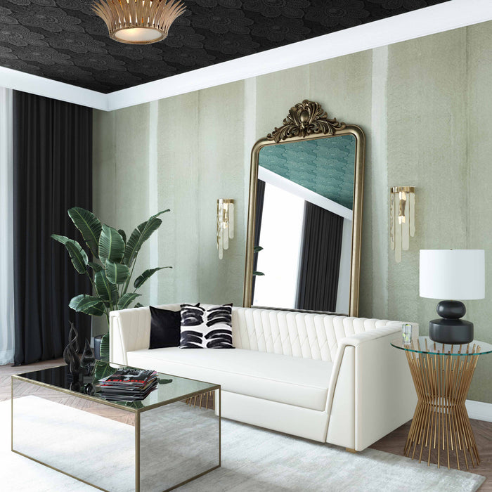 Dhana Cream Velvet Sofa - Luxury Living Collection
