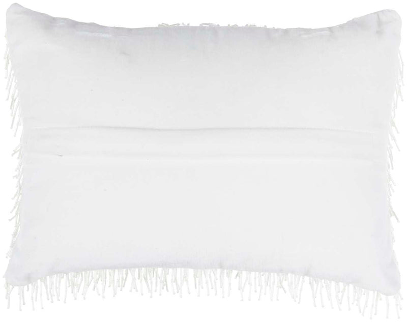 Demetria 10" x 14" Silver Throw Pillow - Elegance Collection