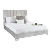 Essence Grey Velvet Bed