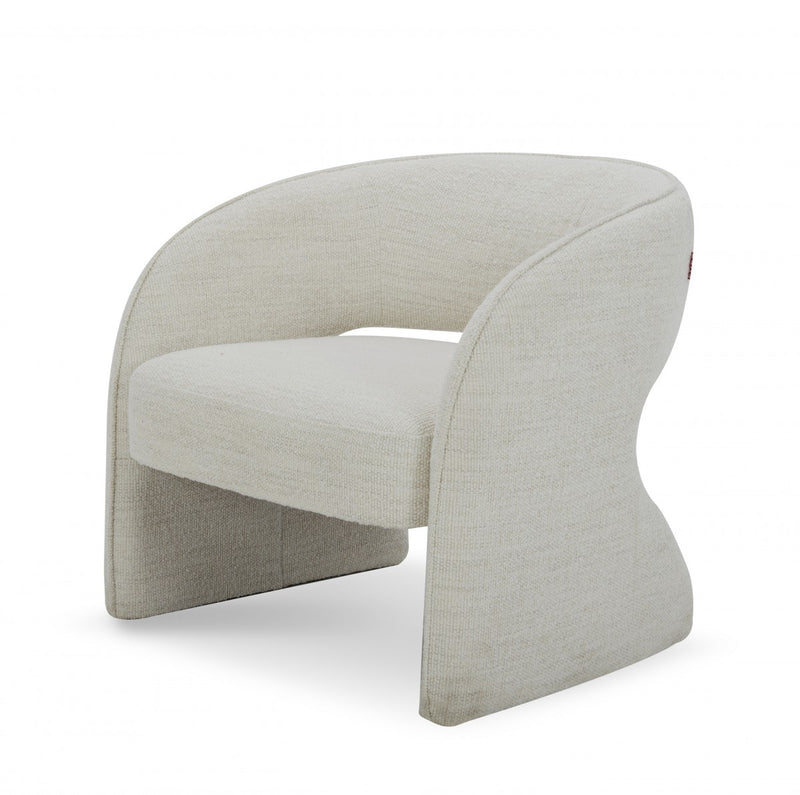 Trona Modern Cream Fabric Accent Chair