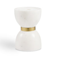 Leyla White and Gold Tea Lights (Set of 2)