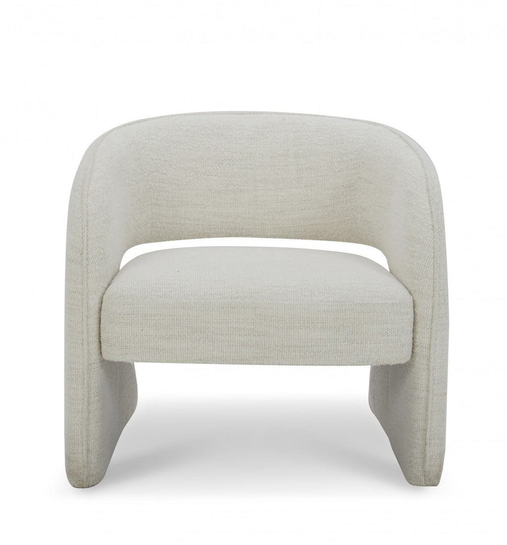 Trona Modern Cream Fabric Accent Chair