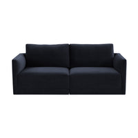 Valentina Navy Velvet Modular Loveseat - Luxury Living Collection