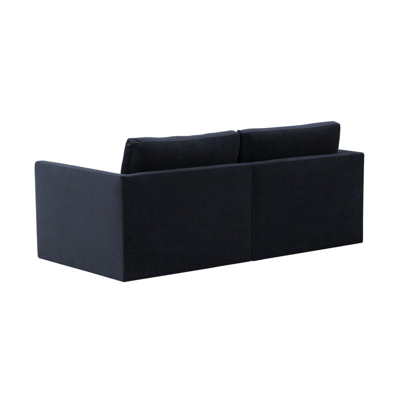 Valentina Navy Velvet Modular Loveseat - Luxury Living Collection