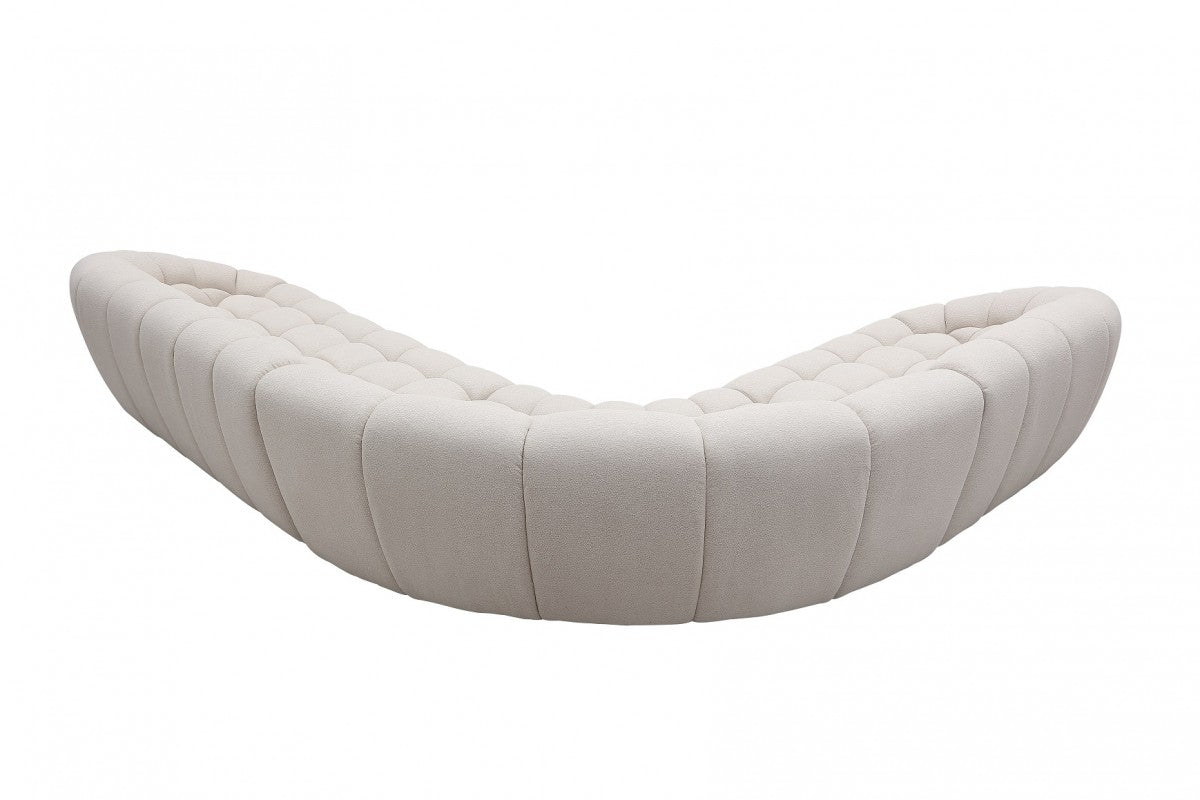 Nicoma Modern Beige Curved Sectional Sofa