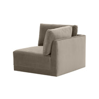 Valentina Taupe Velvet Modular Corner Seat - Luxury Living Collection