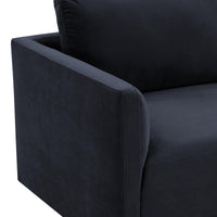 Valentina Navy Velvet Modular Loveseat - Luxury Living Collection