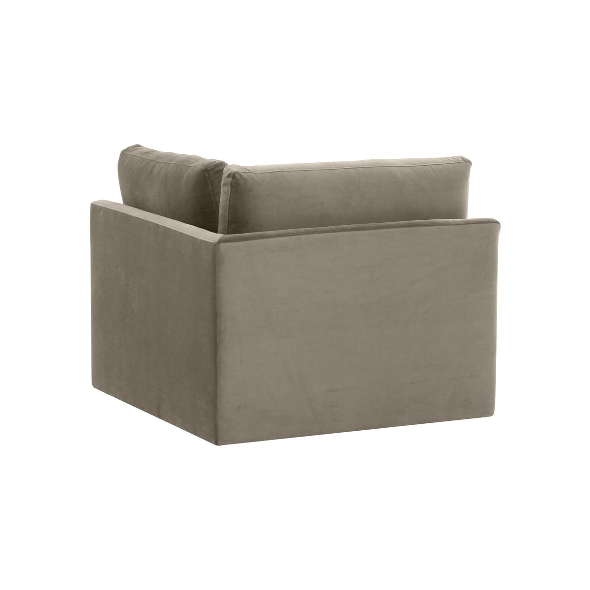 Valentina Taupe Velvet Modular Corner Seat - Luxury Living Collection