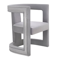 Eulalie Grey Velvet Chair - Luxury Living Collection