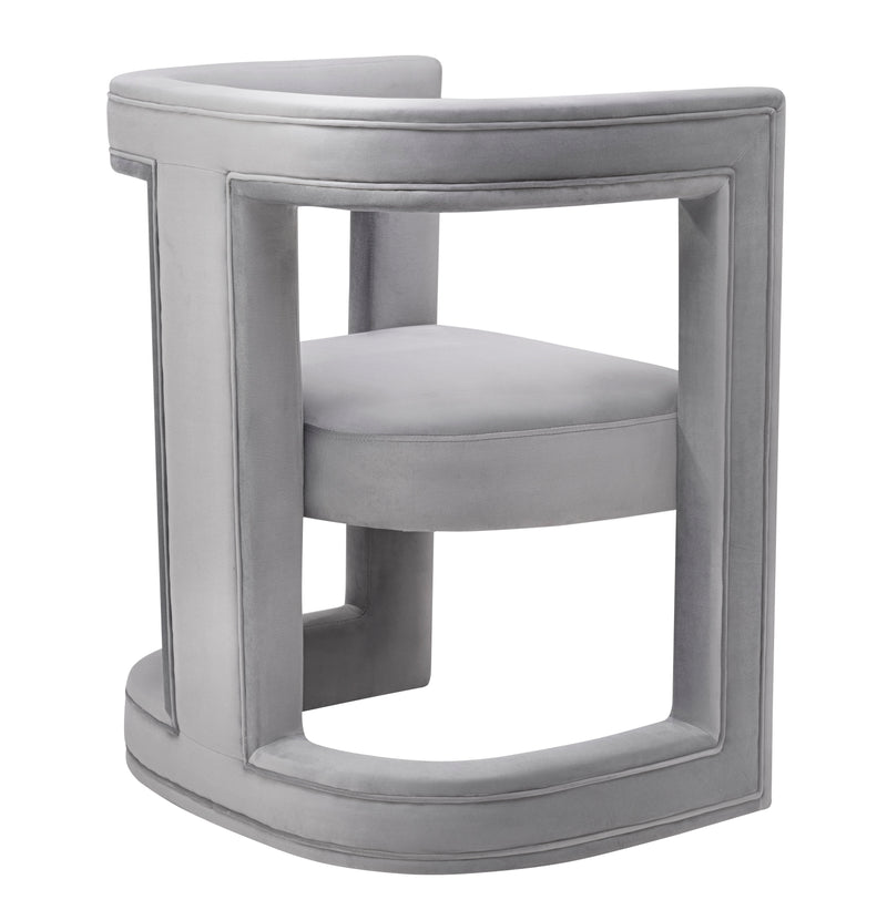 Eulalie Grey Velvet Chair - Luxury Living Collection