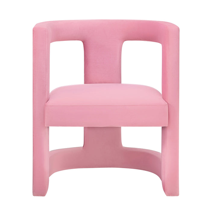 Eulalie Pink Velvet Chair - Luxury Living Collection