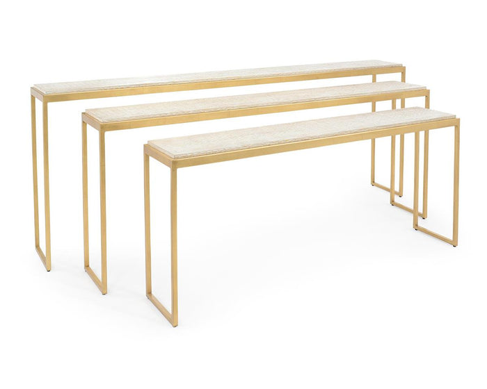 Avigail Gold Nesting Console Tables (Set of Three) - Luxury Living Collection