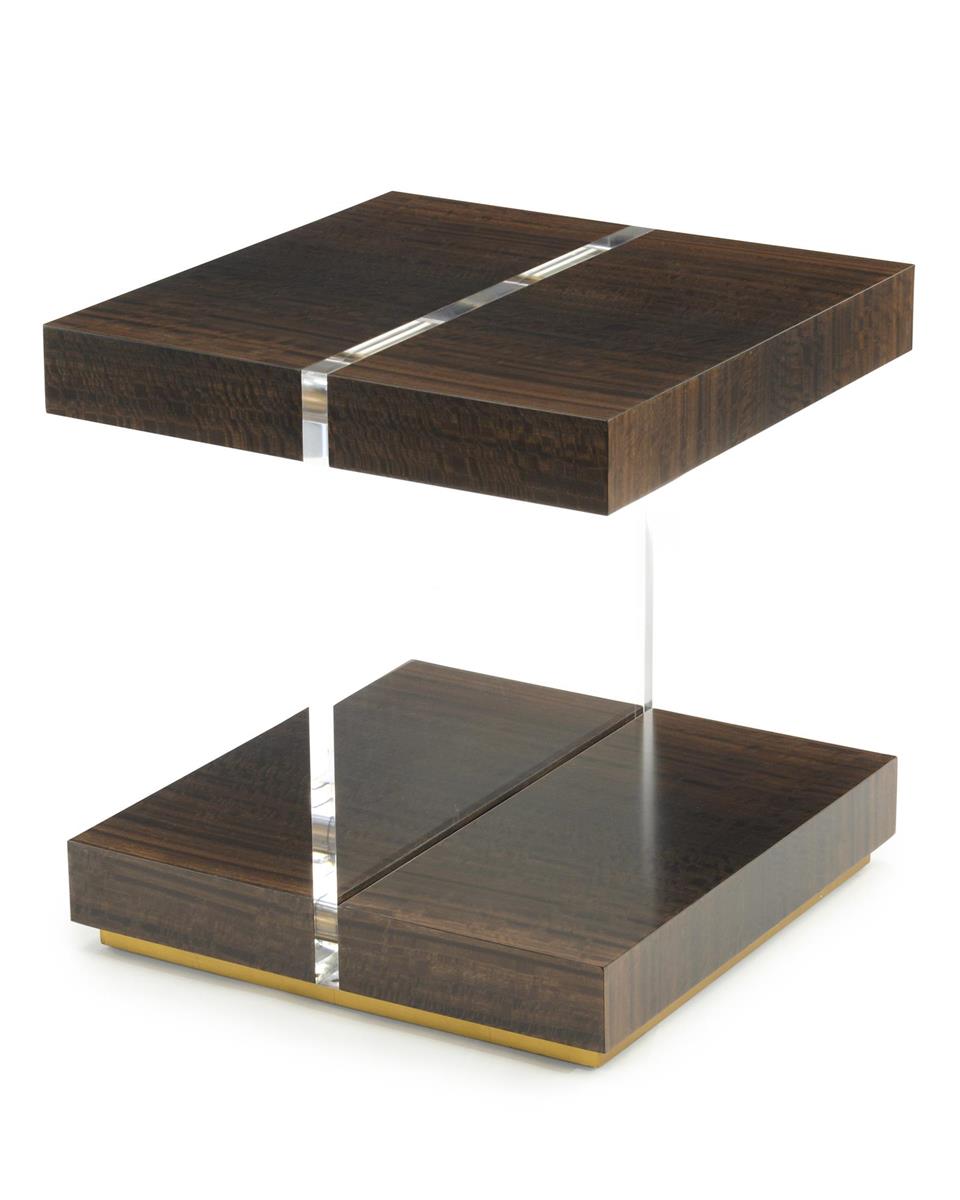 Lotus Smoked Eucalyptus Side Table - Luxury Living Collection