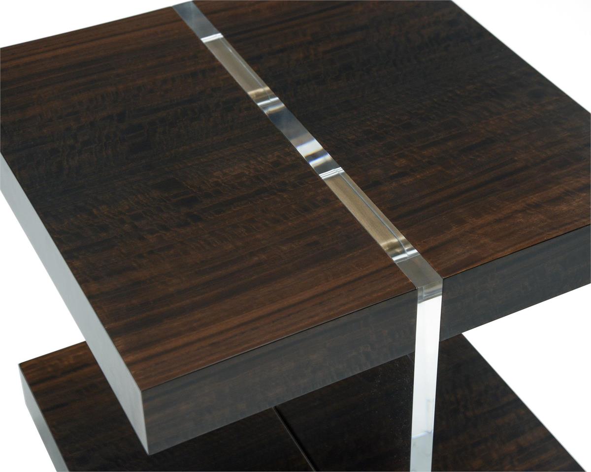 Lotus Smoked Eucalyptus Side Table - Luxury Living Collection