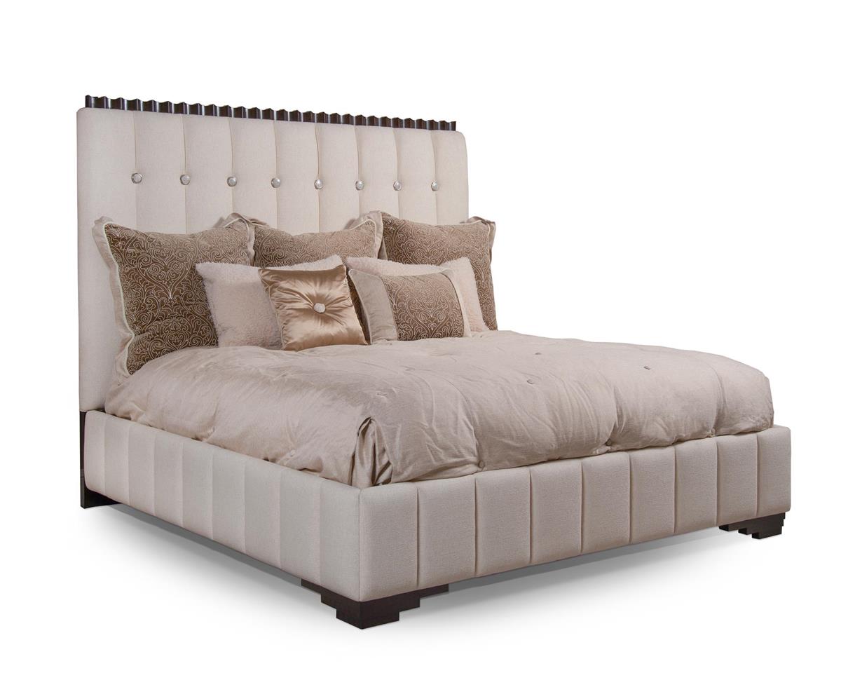 Zenia Espresso & Ivory Bed - Luxury Living Collection