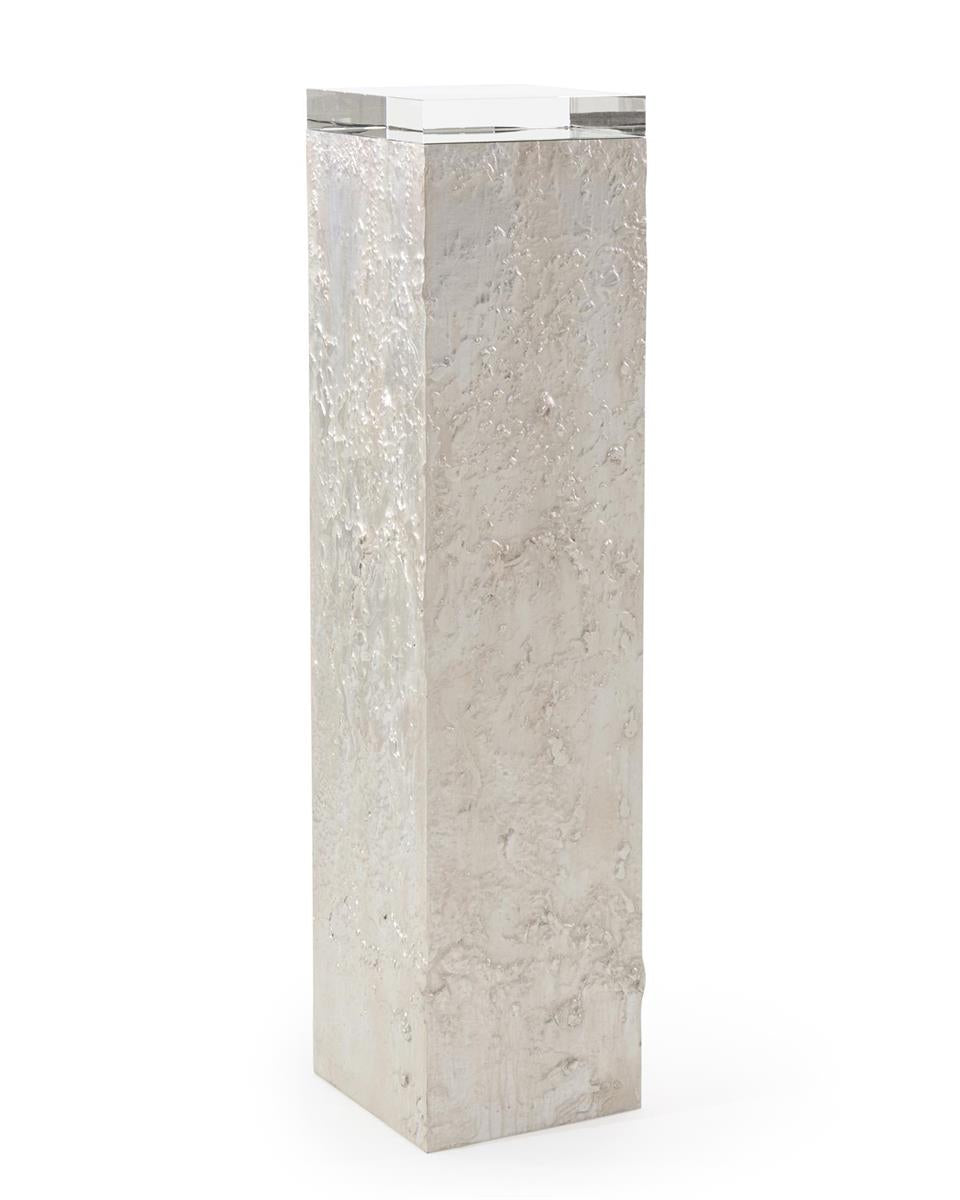 Lyanna Washed Silver Pedestals - Luxury Living Collection