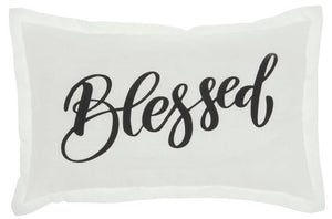 Elettra 12" x 20" White Throw Pillow - Elegance Collection