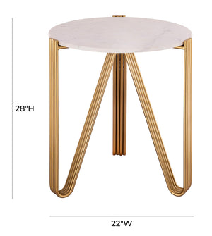 Evada Marble Side Table - Luxury Living Collection
