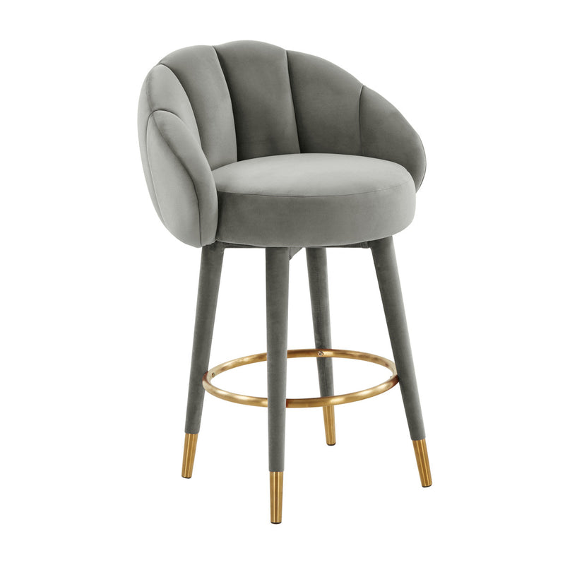 Morant Grey Swivel Counter Stool - Luxury Living Collection