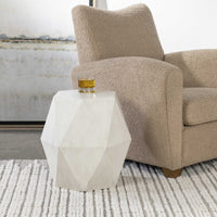 Lucia White Accent Table