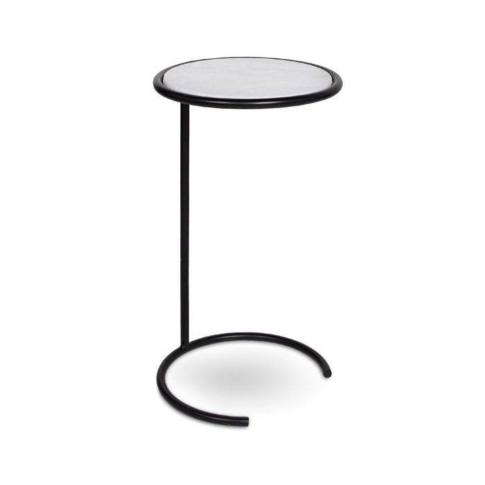 Imola White Marble Accent Table