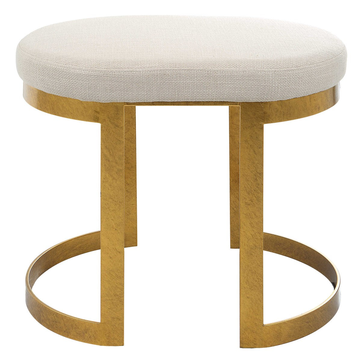 Paula Gold Leaf Accent Stool