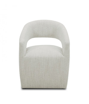 Gastra Cream Modern Fabric Accent Chair