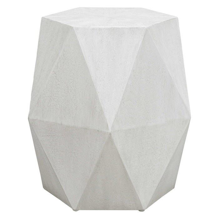 Lucia White Accent Table
