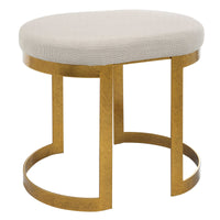 Paula Gold Leaf Accent Stool