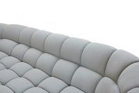 Nicoma Modern Light Grey Curved Sectional Sofa