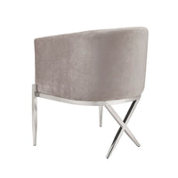 Mariel Grey Velvet Accent Chair