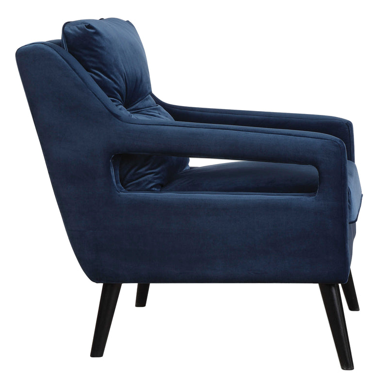 Navy deals blue armchair