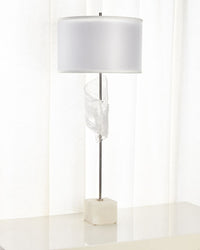 Lily Furls of White Buffet Lamp - Luxury Living Collection