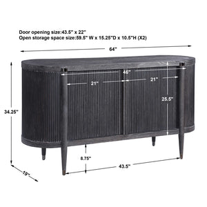 Foziya Black Ceruse Cabinet