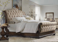 Faye Beige Tufted Bed