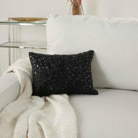 Fien Black 10" x 14" Throw Pillow - Elegance Collection