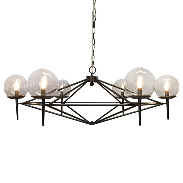 Finn Black Powder Chandelier