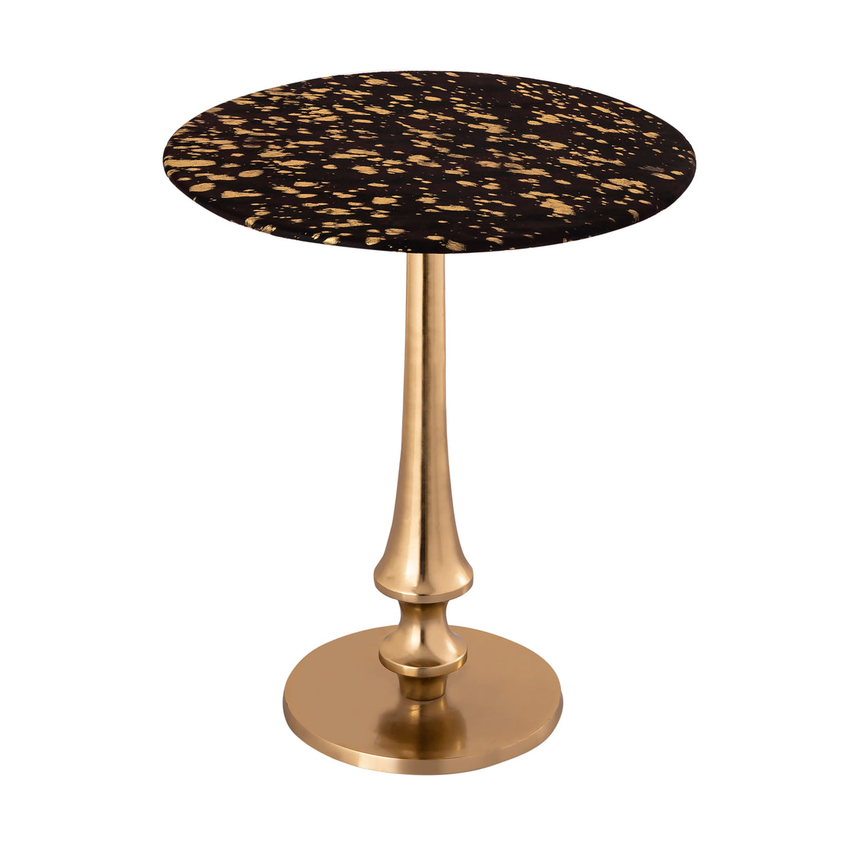 Federica Gold Goathide Side Table - Luxury Living Collection