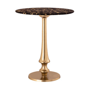 Federica Gold Goathide Side Table - Luxury Living Collection