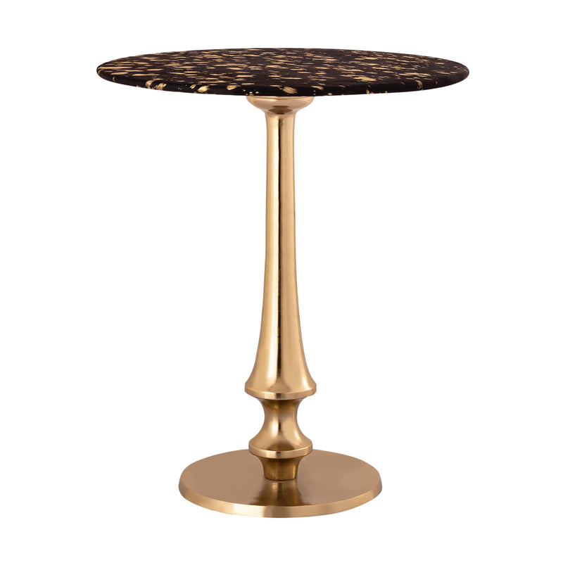 Federica Gold Goathide Side Table - Luxury Living Collection