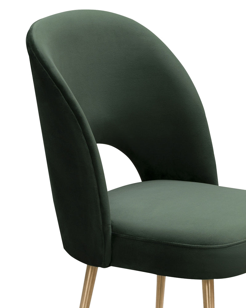 Giada Forest Green Velvet Chair - Luxury Living Collection