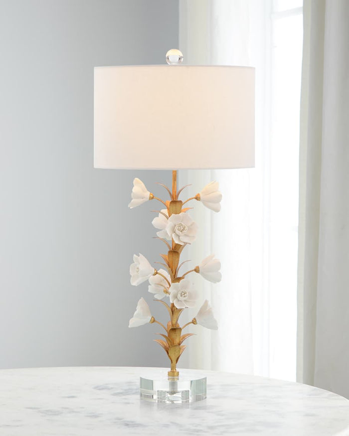 Bastina Porcelain Flower Table Lamp - Luxury Living Collection