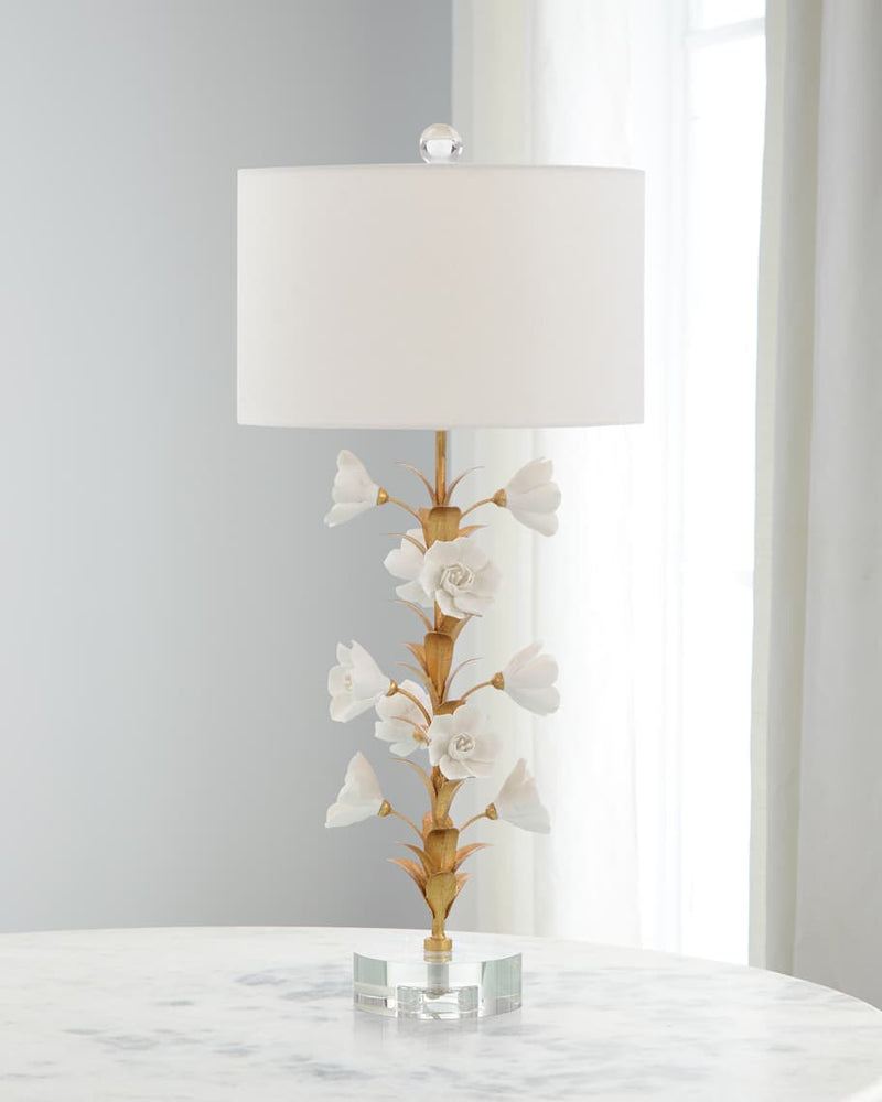 Bastina Porcelain Flower Table Lamp - Luxury Living Collection