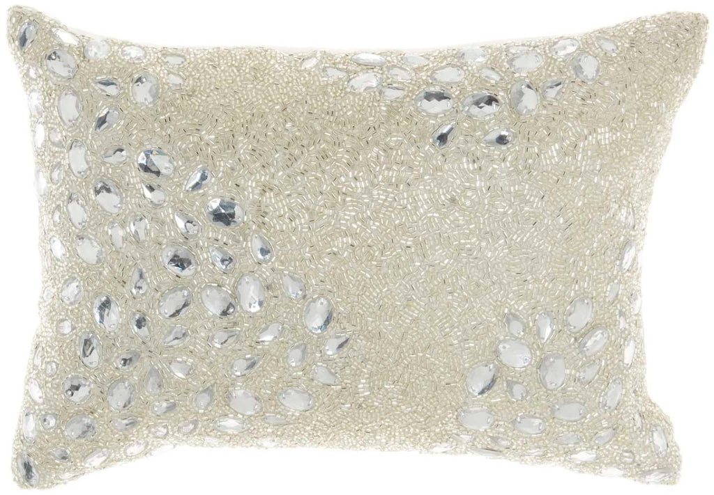 Fien Silver 10" x 14" Throw Pillow - Elegance Collection