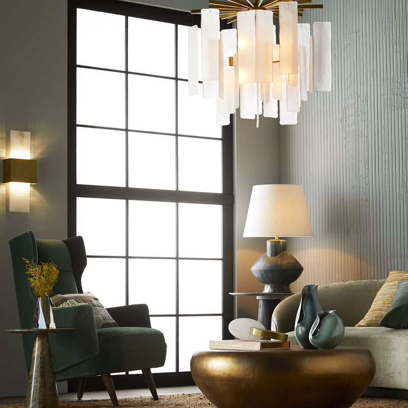 Cashton Forest Velvet Wing Chair